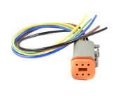JCB Style 6 Pin Socket & Cable (HEL3236)